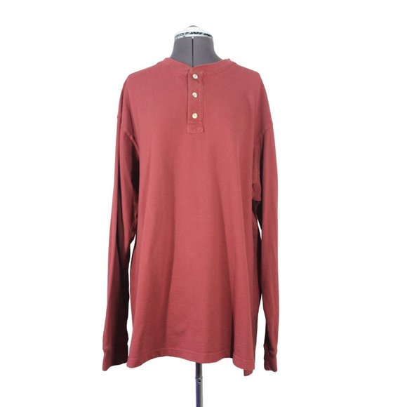 Duluth Trading men's three button long sleeve knit‎ Henley shirt LT - Picture 1 of 11